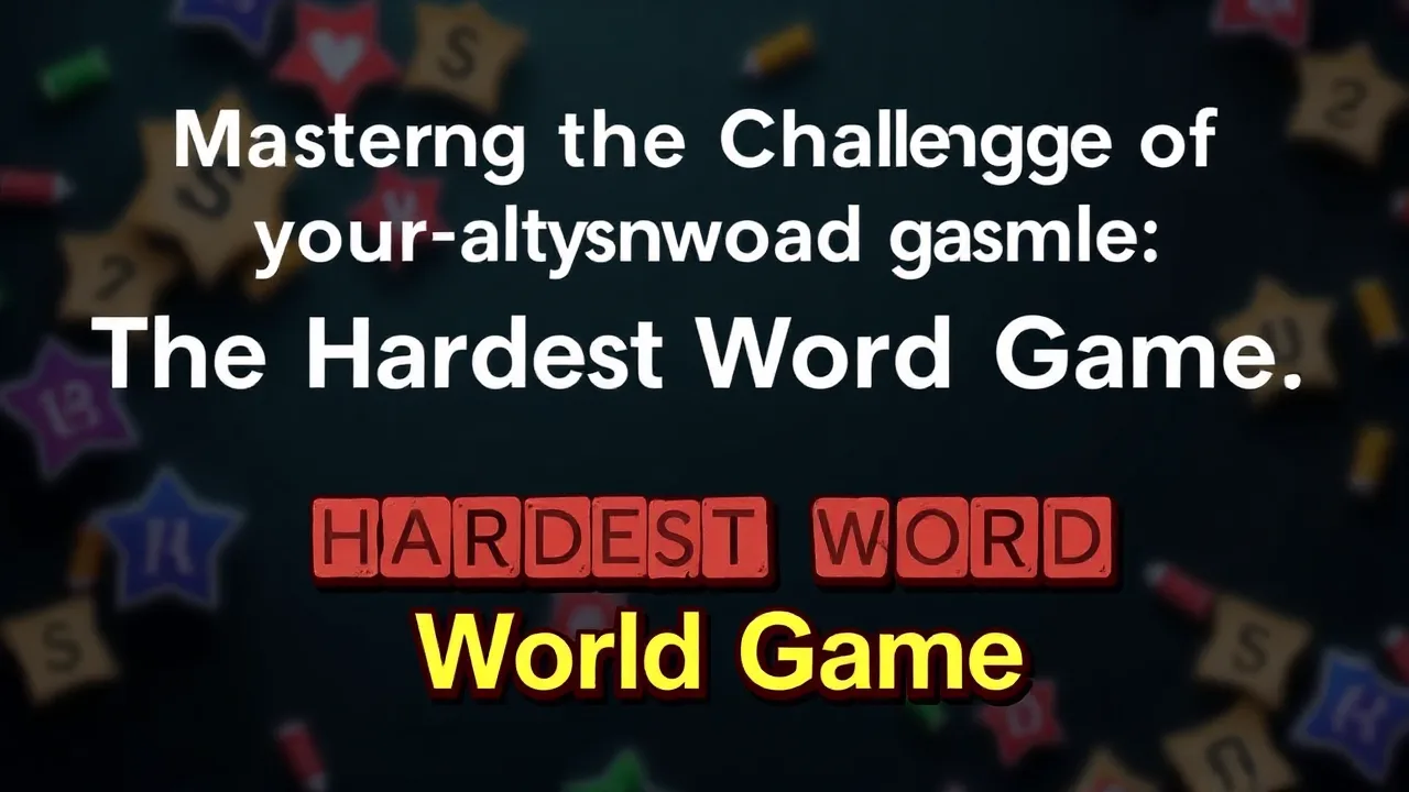 Mastering the Challenges of the Hardest Word Game image