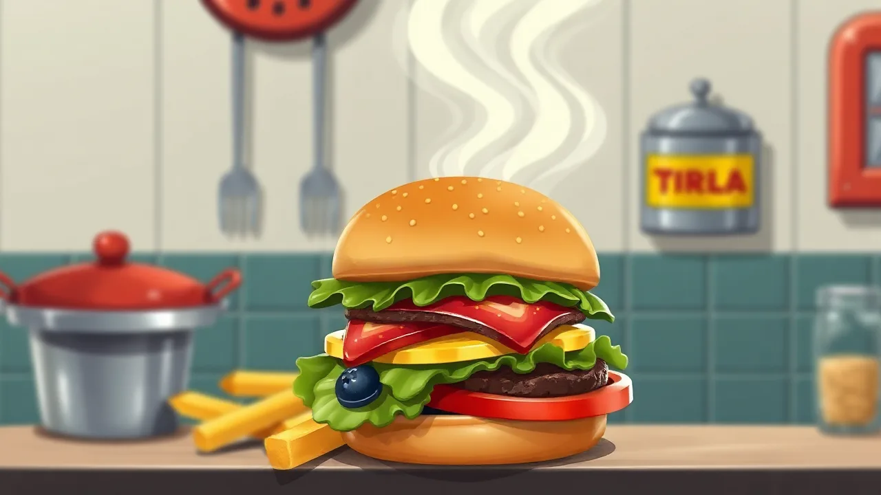 Crazy Fun madness cooking burger games Challenge image