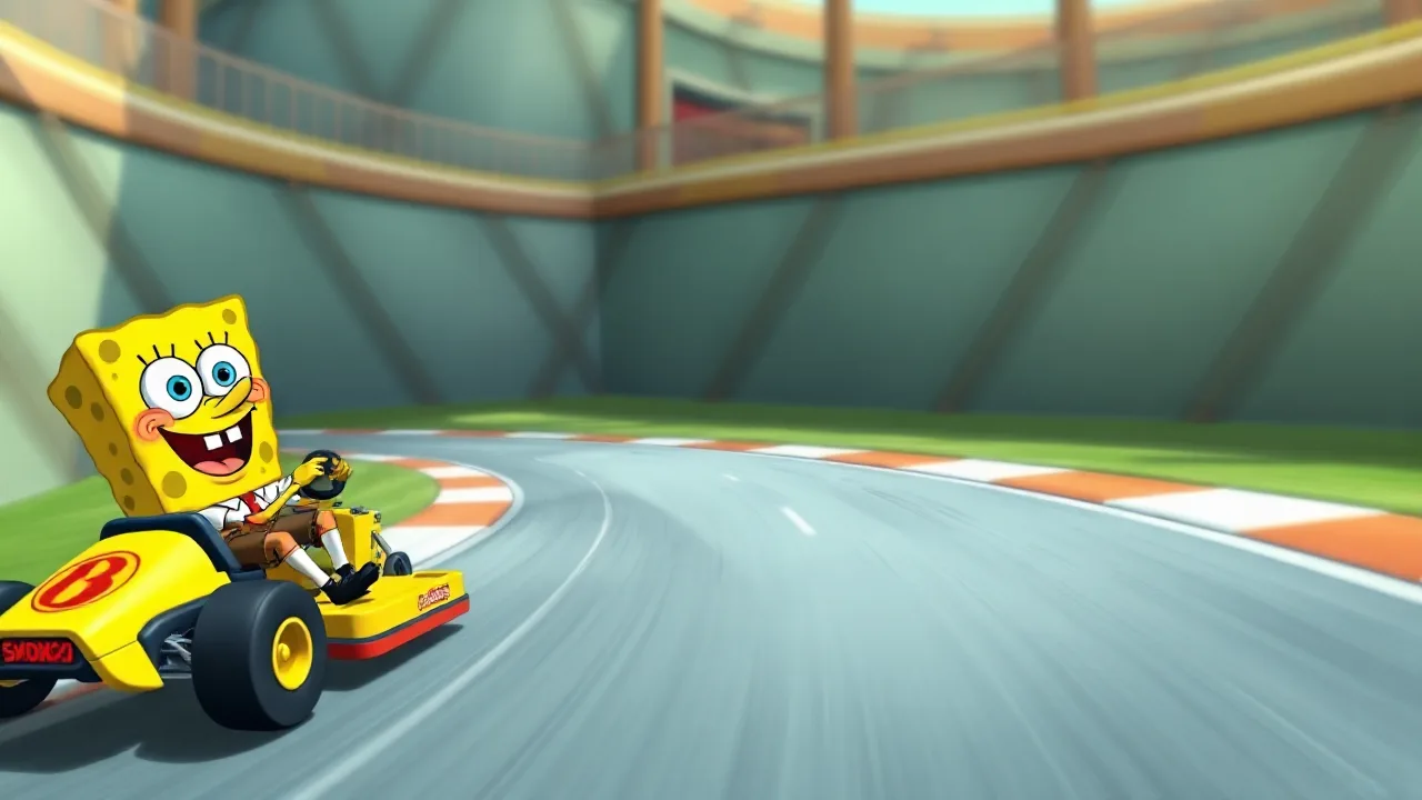 Fun SpongeBob Dress Up Games Racing Challenge image