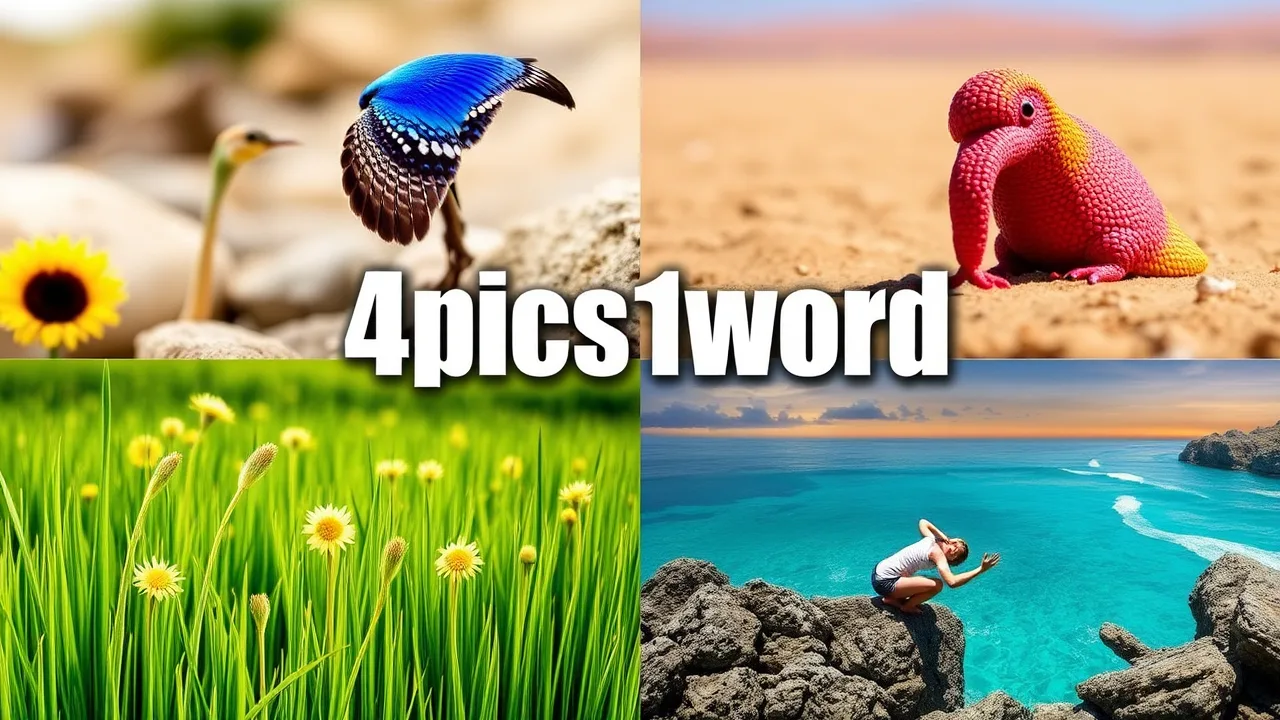 Play 4pics1word game online and test your brain with picture puzzles image