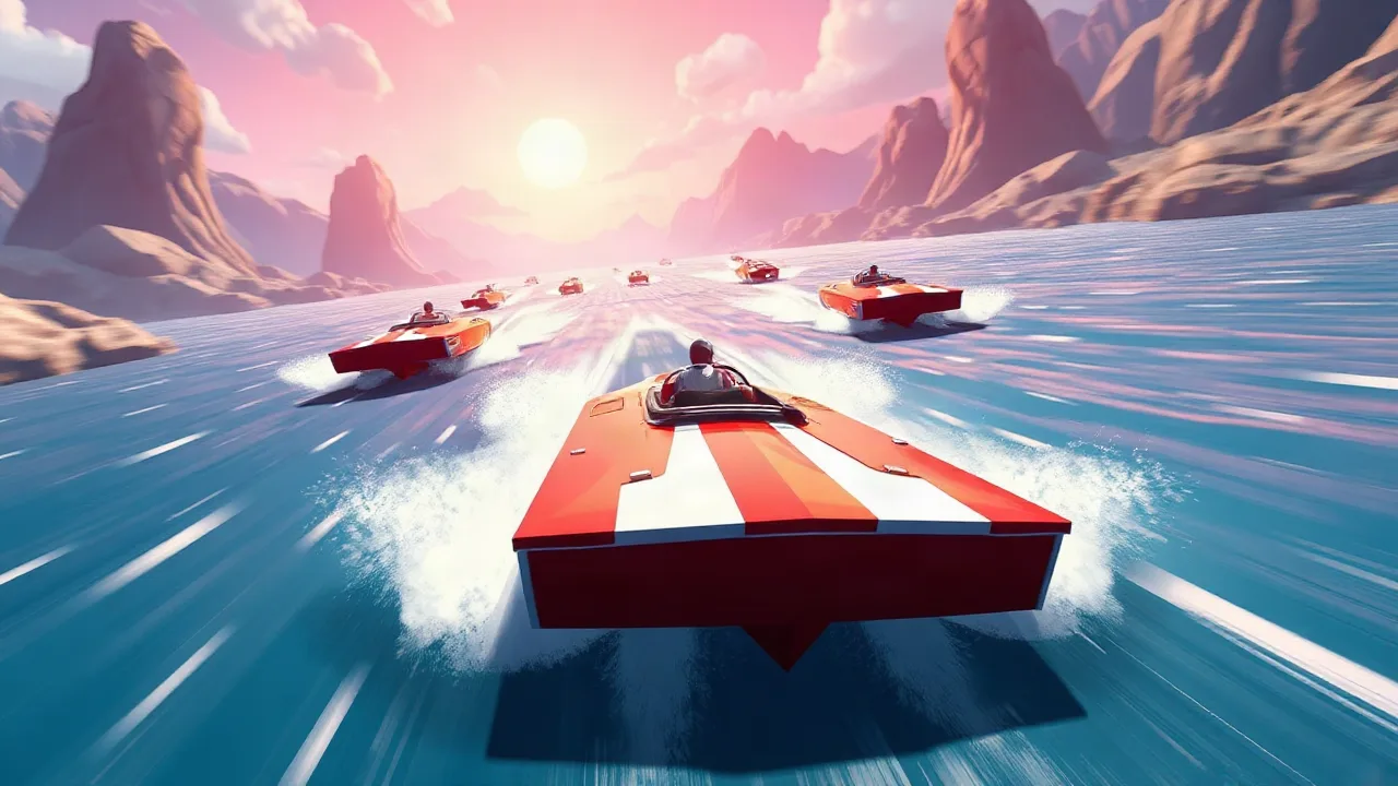 Race Through the Waves in the ship Game image