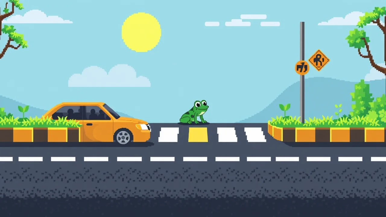Frog Road Crossing Game: A Fun Challenge image