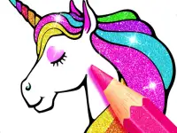 Unicorn Coloring Book Glitter image
