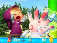 Masha Bee Hand Doctor Game Online - Hospital Surge image