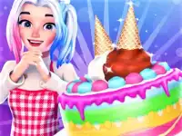 Cute Doll Cooking Cakes image