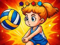 Volleyball Fun Coloring image