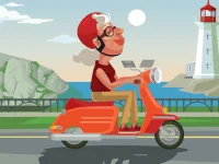 image bg City Scooter Ride Coloring