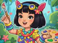 Jungle Girl: Coloring Pages image