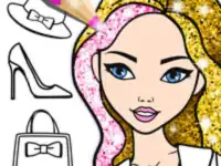 image bg Fashion Coloring Glitter