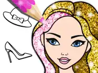image bg Fashion Coloring Book Glitter